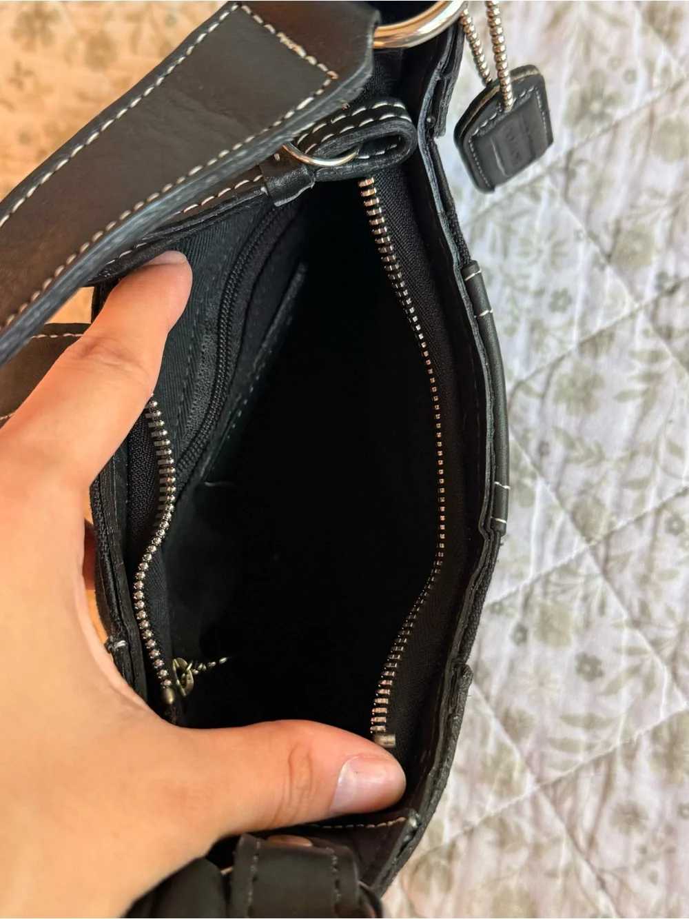Vintage Coach Hamptons mini monogram hobo bag